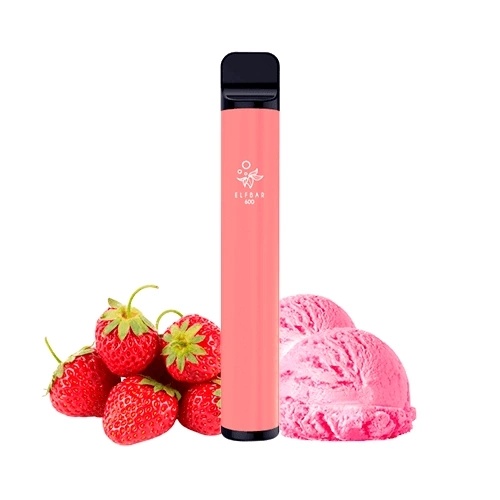 Elf Bar Disposable ELF600 Strawberry Ice Cream 0mg / 20mg